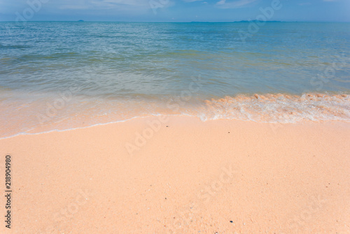 Beautiful sea beach background On a bright day