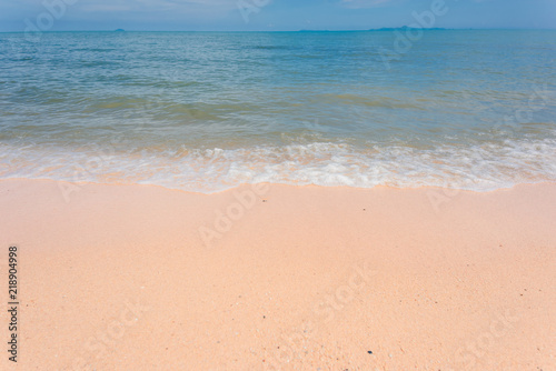 Beautiful sea beach background On a bright day