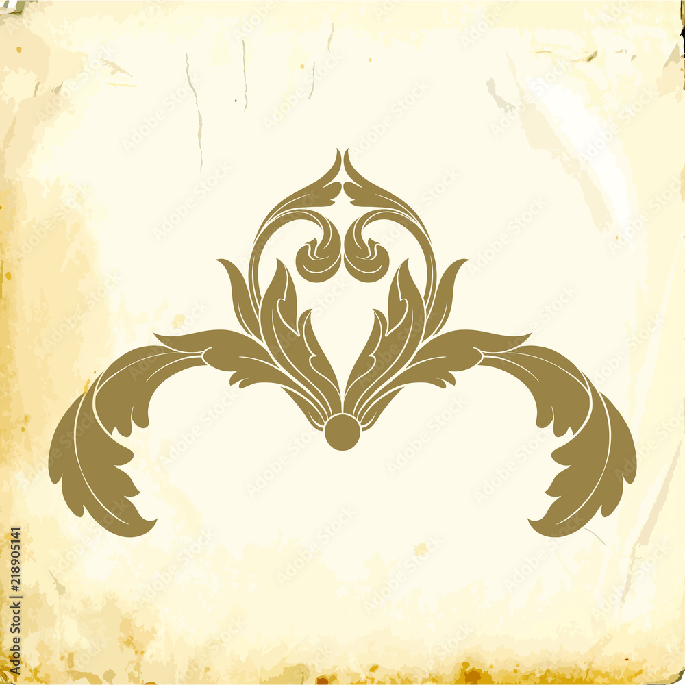 Fototapeta premium Vector baroque of vintage elements for design. 