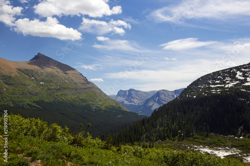Mountains in Glacier National Park in Montana USA