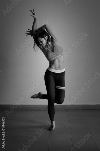 Black and White of a female dancer