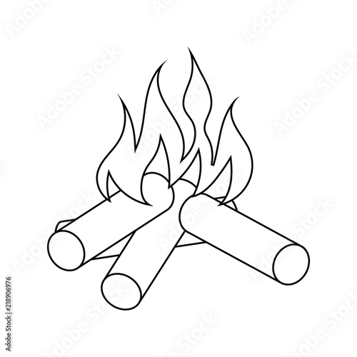 Icon of camping fire