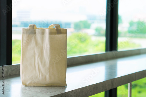 White calico tote bag
