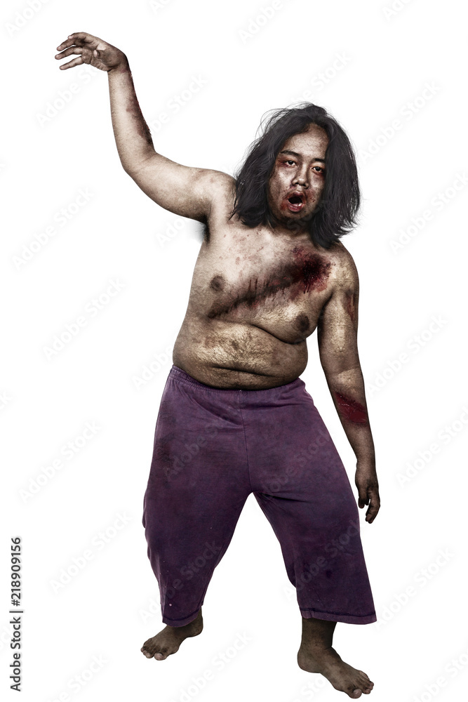 Portrait of zombie man in the blood posing Portrait of zombie man in the blood posing