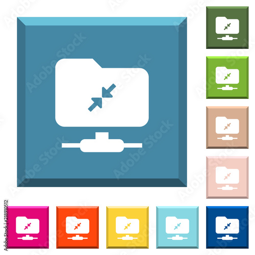 FTP compression white icons on edged square buttons