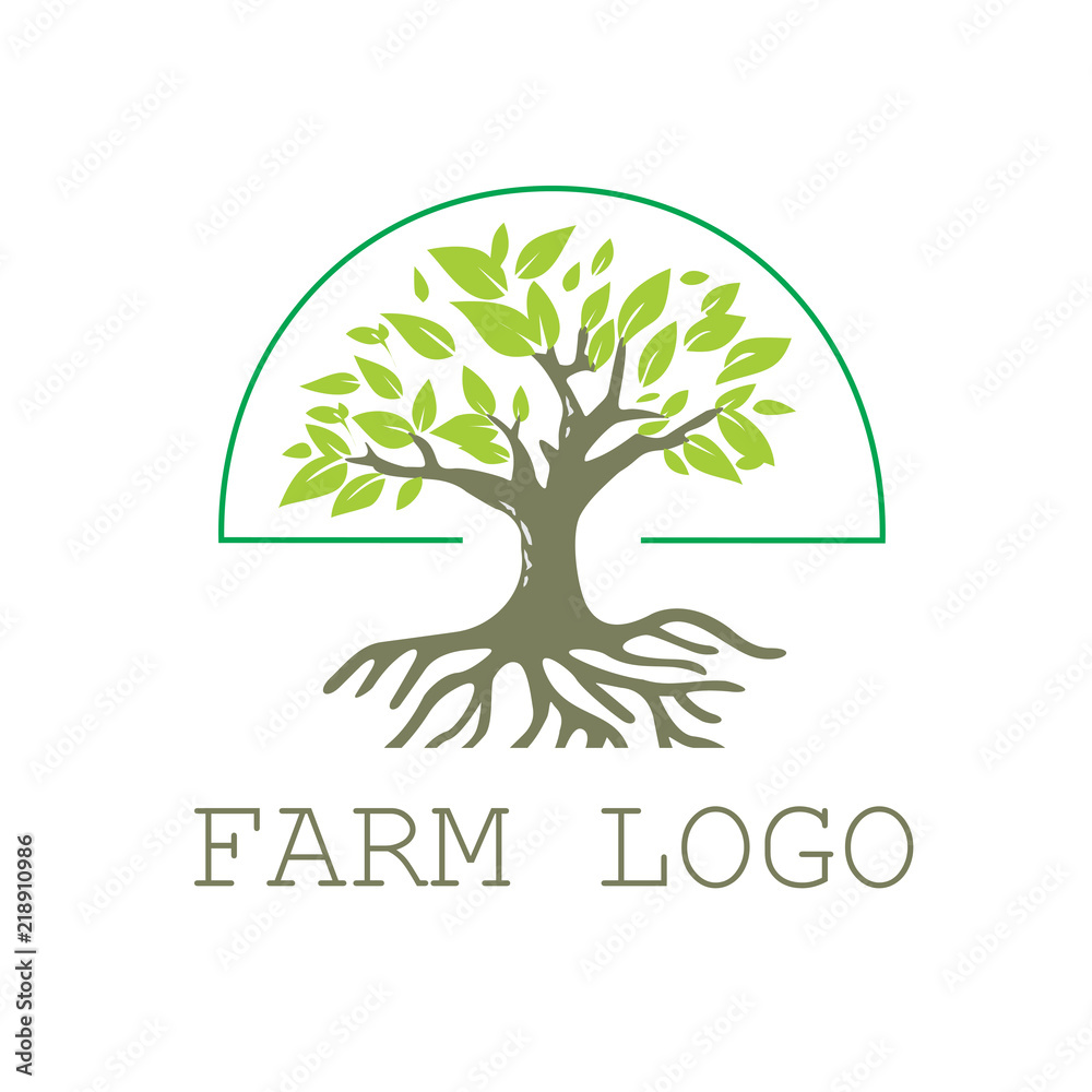 Obraz premium farm logo design