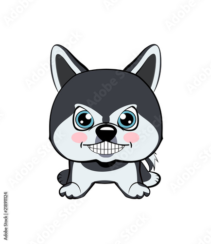 Vector illustration of Angry Dog © mlanaa