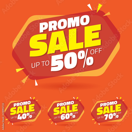 Sale Tag Marketing Retail Element Design with Multiple Discount Set - Vector