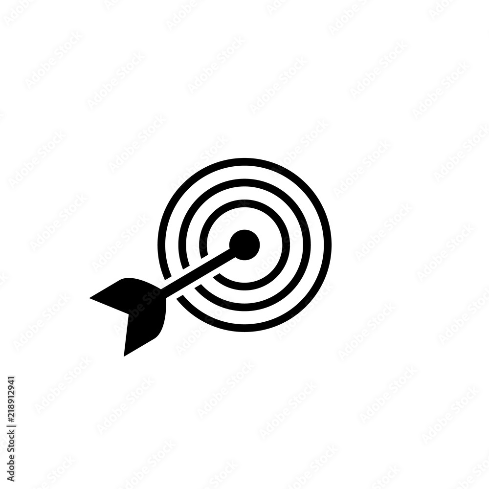 Target Icon in trendy flat style isolated on white background. Vector illustration, EPS10. Target Icon in trendy flat style isolated on white background. Vector illustration, EPS10.