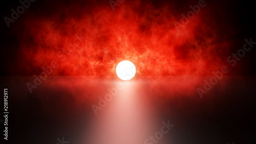 Red Halloween background illustration. Light and red smoke background.