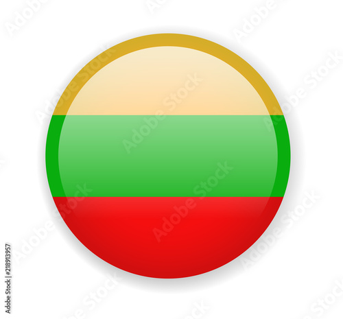 Free Download Lithuania flag. Round bright Icon on a white background - GFXLoad