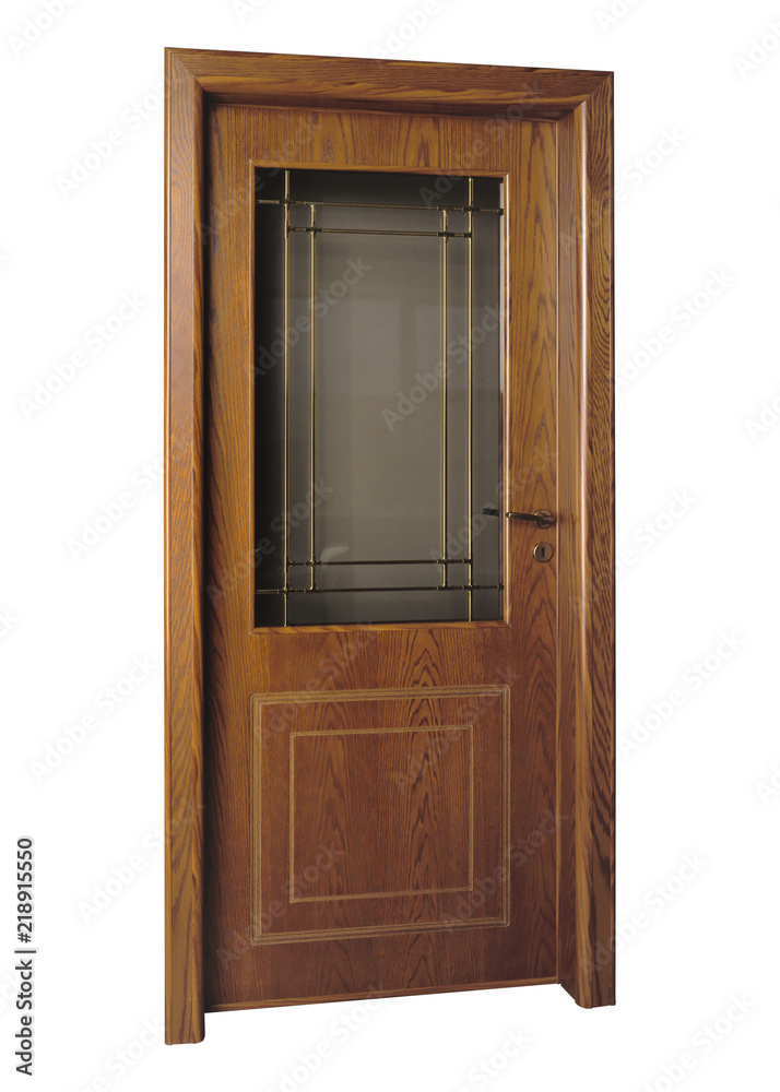 Image of a closed door, isolated on white background Image of a closed door, isolated on white background