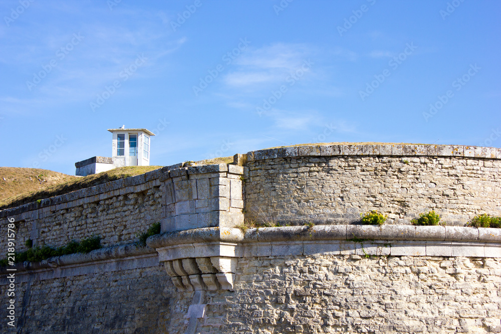 Old watchtower and Wall of the Fortifications of Vauban, France