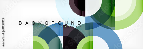 Vector circular geometric abstract background