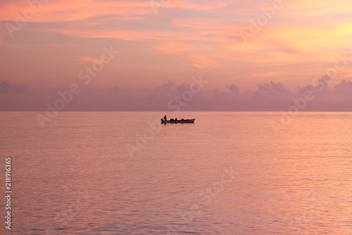 Lone fisherman at Sunrise