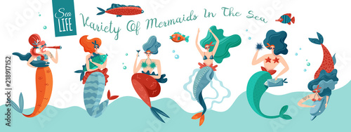 Funny Mermaids Banner