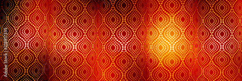Schilderij op canvas festive bright lamps background with oriental ornament pattern, abstract beautif