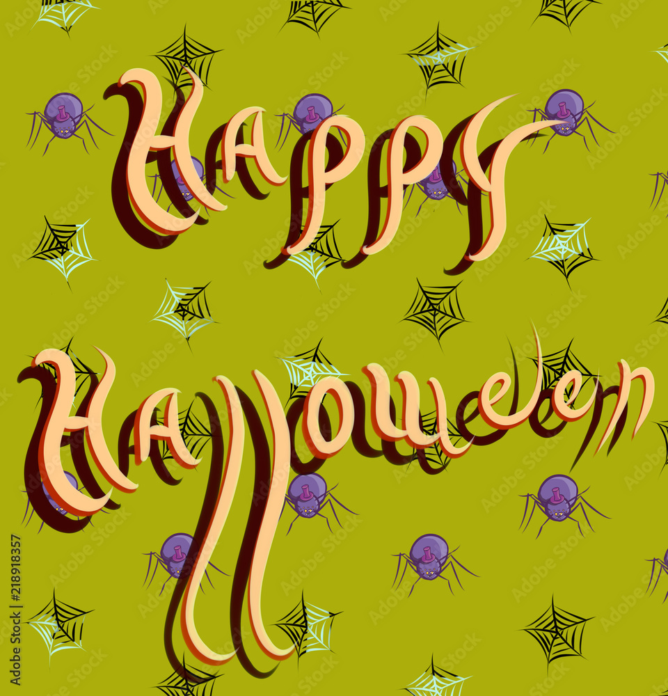 Naklejka premium halloween pattern