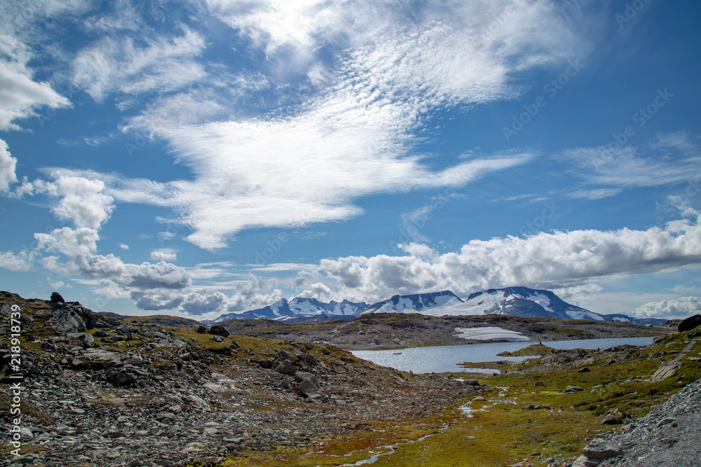 Lake and glacier in Norway Lake and glacier in Norway