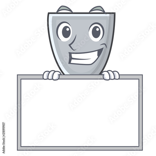 Grinning with board putty blade character cartoon