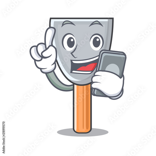 With phone putty blade character cartoon