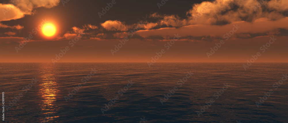 Beautiful sea and sky at sunset