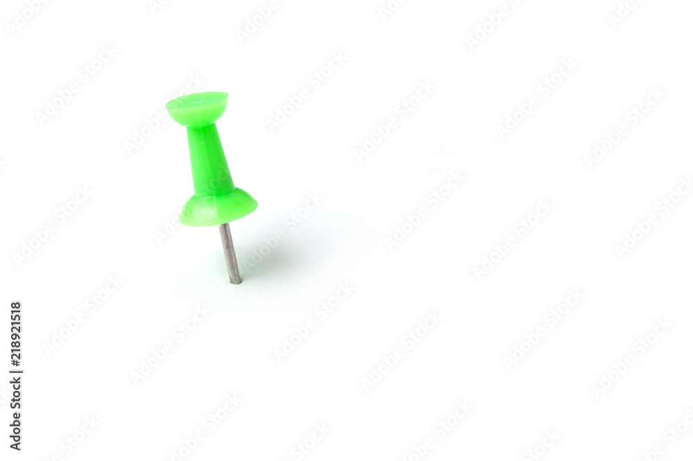 isolated green pin on white background isolated green pin on white background