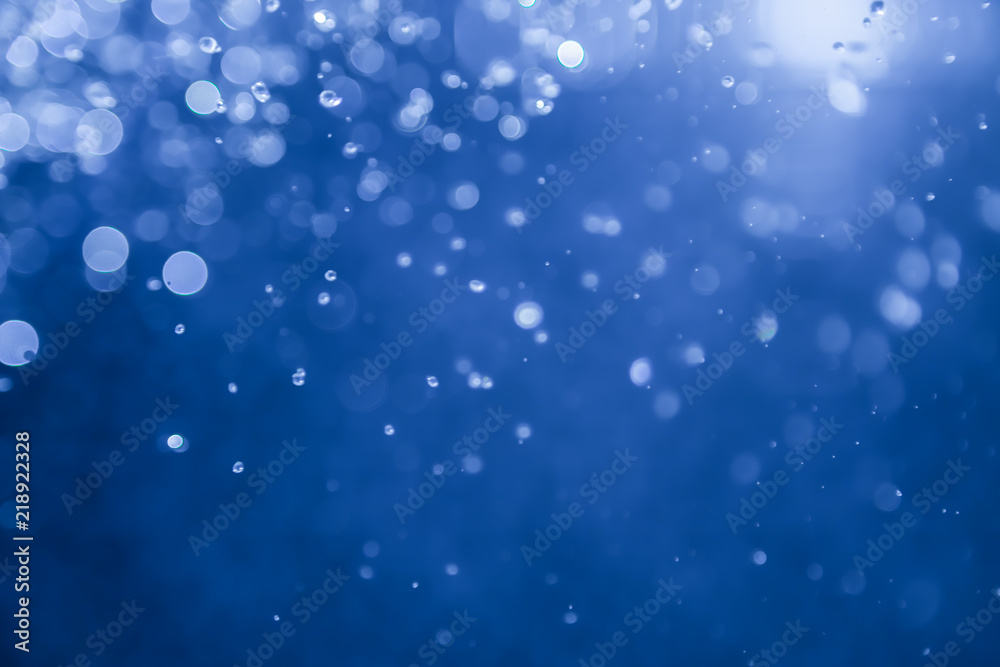 blue bokeh water with light background