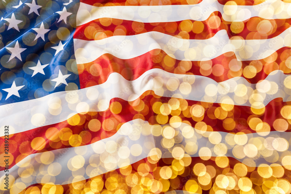 Fototapeta premium Happy Labor day banner, american patriotic background