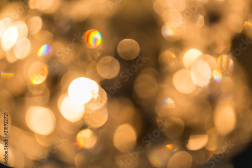 abstract background of golden bokeh