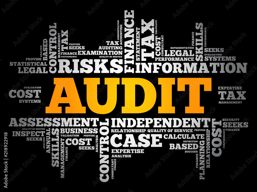 AUDIT word cloud collage, business concept background AUDIT word cloud collage, business concept background