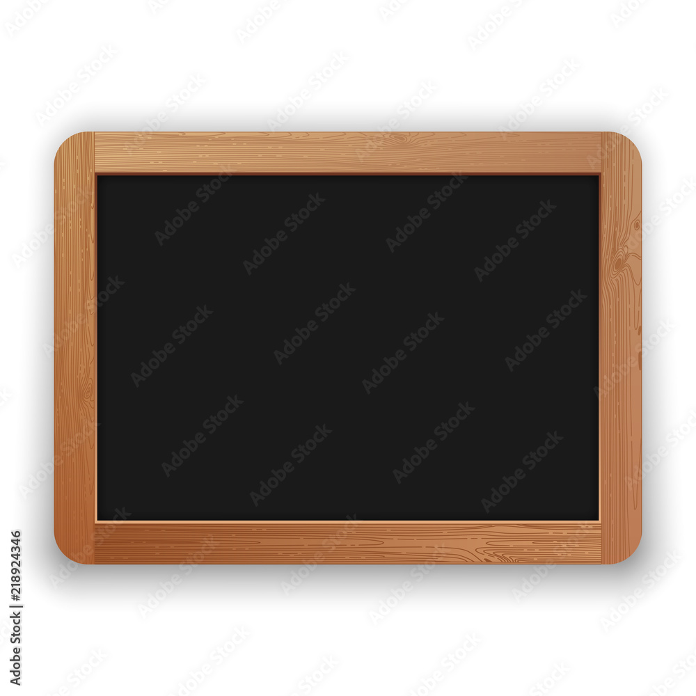 Vector School Blackboard with Wooden Frame Vector School Blackboard with Wooden Frame
