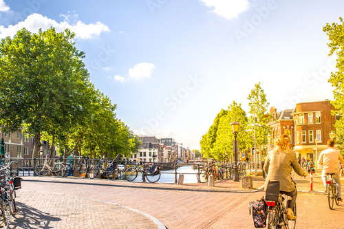 the Oudegracht (old canal) and the Vismarkt street are part of the historic center of Utrecht, the fourth largest city in the Netherlands.