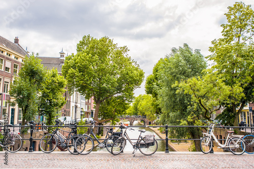 the Oudegracht (old canal) and the Vismarkt street are part of the historic center of Utrecht,  the fourth largest city in the Netherlands.