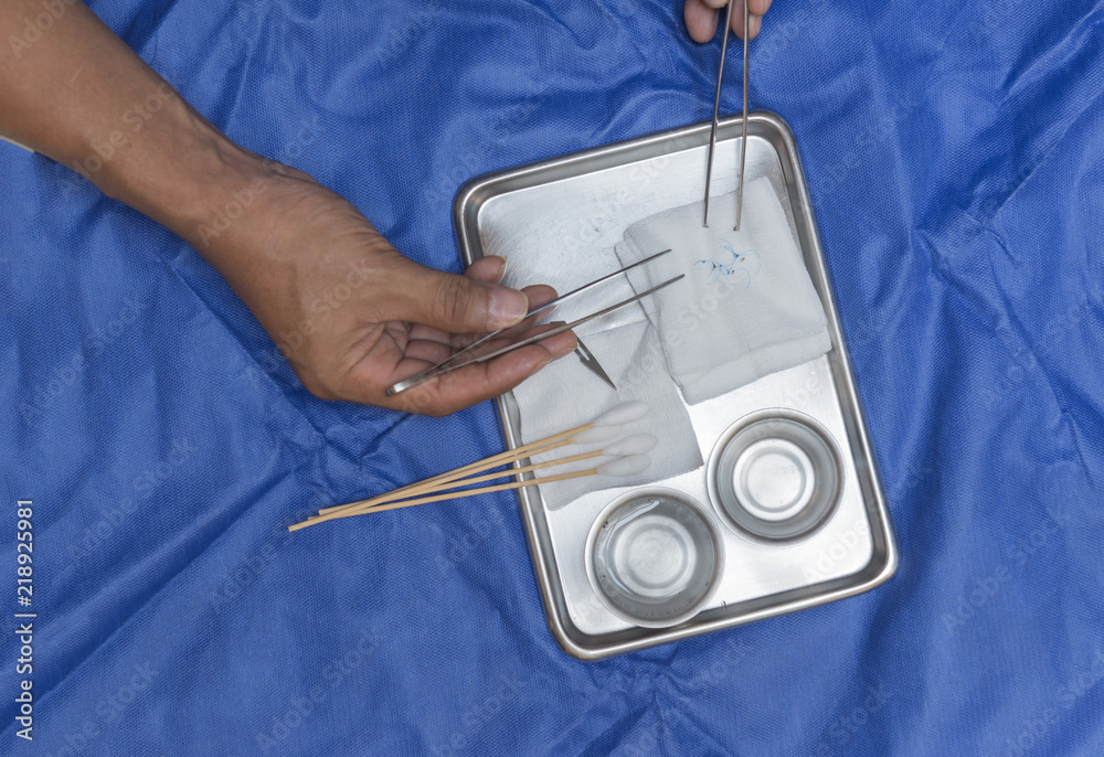 Hand stitches off Hernia wound.Wound dehiscence grabbing of stitches