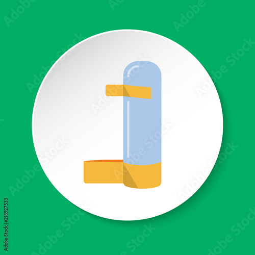Bird drinker accessory icon in flat style