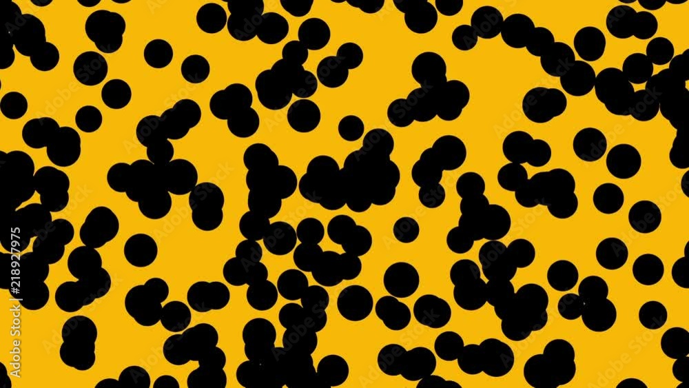 Moving irregular polka dot. From blank orange background. Moving irregular polka dot. From blank orange background.