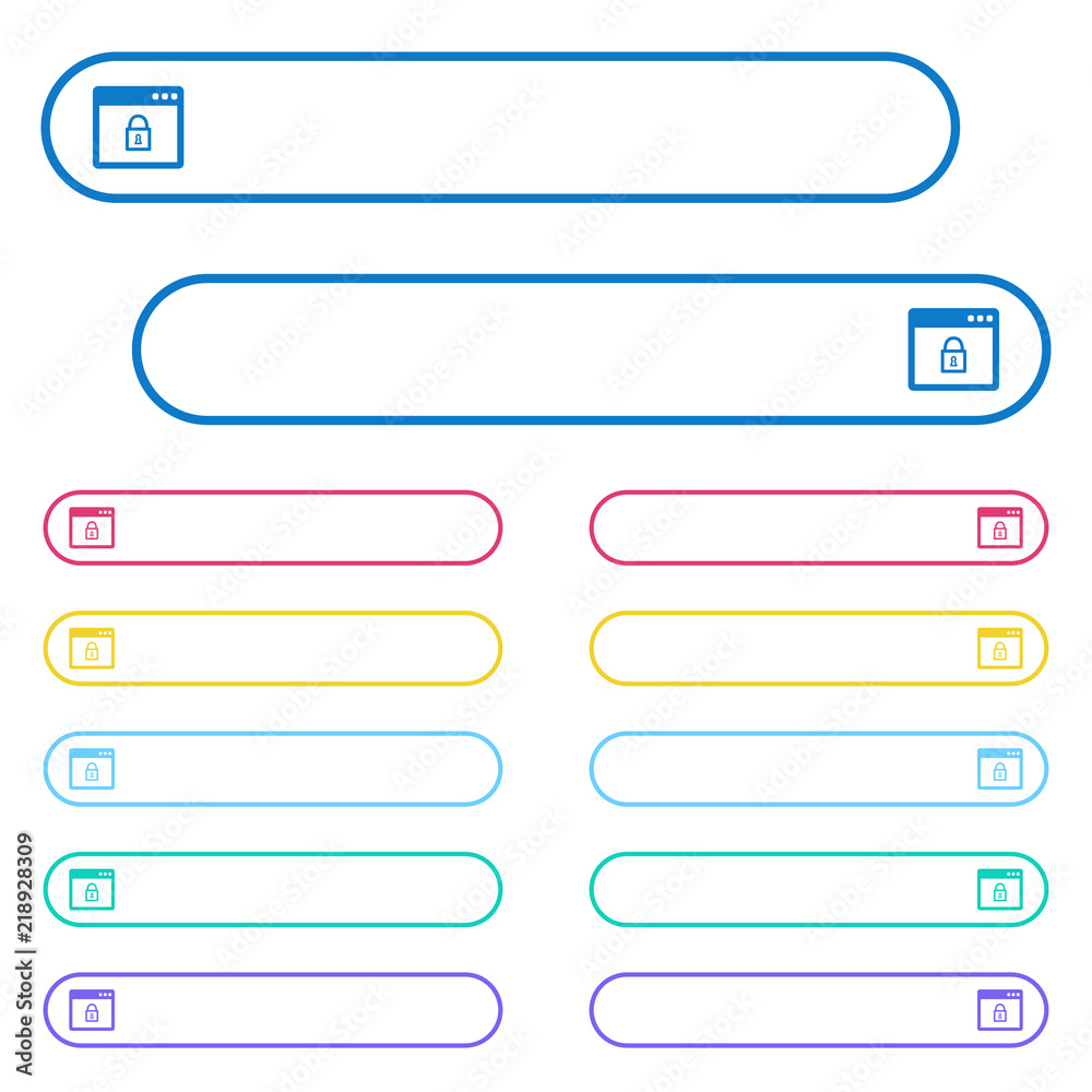 Lock application icons in rounded color menu buttons Lock application icons in rounded color menu buttons