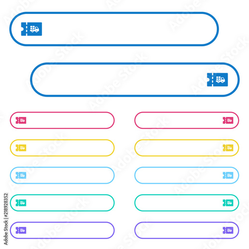 Delivery discount coupon icons in rounded color menu buttons