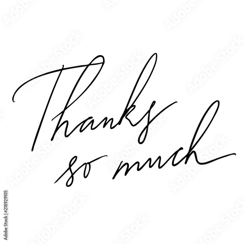 Hand drawn lettering for saying Thank you! on Thanksgiving Day. Vector decor elements for card and poster design. 