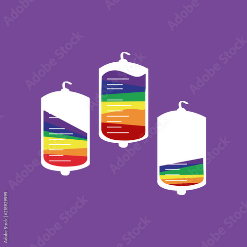 Donation blood bag vector illustration