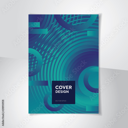 Abstract modern design turquoise blue resonance background