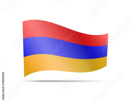 Waving Armenia flag in the wind.