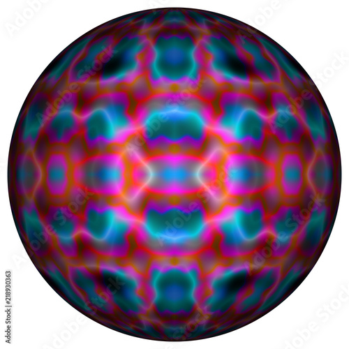 3D Bild - Kugel- bemalt transparenter Background