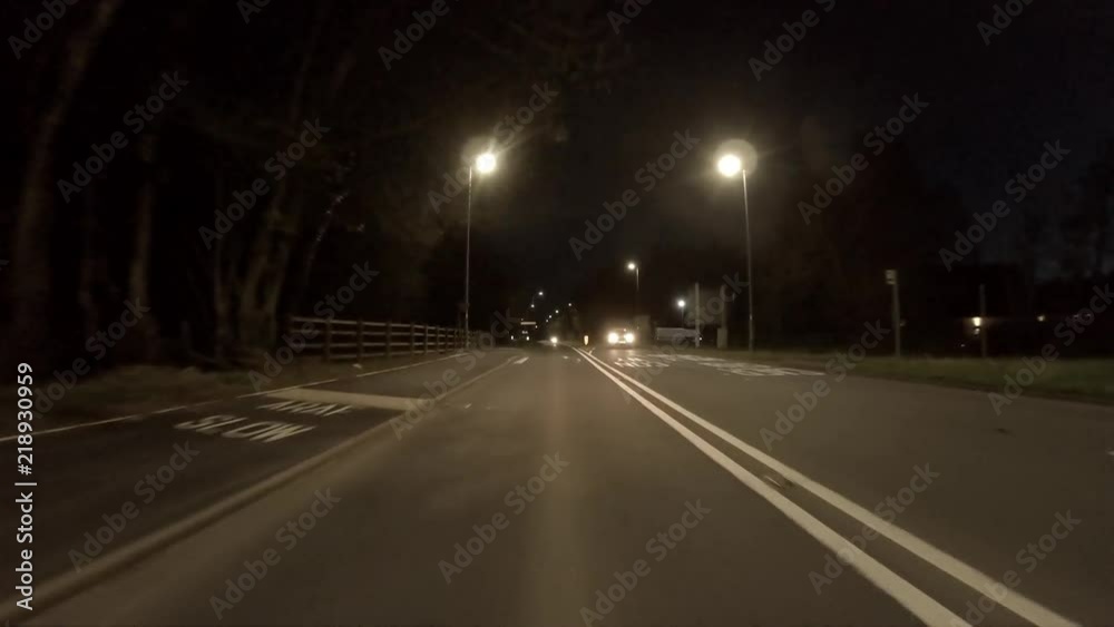 Driving towards Carnarfon in Gwynedd - Wales