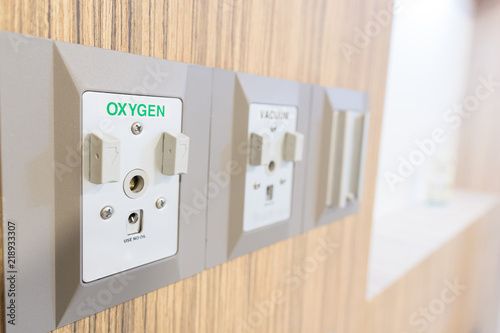 Oxygen Medical Gas Outlets in hospital- Health care concept