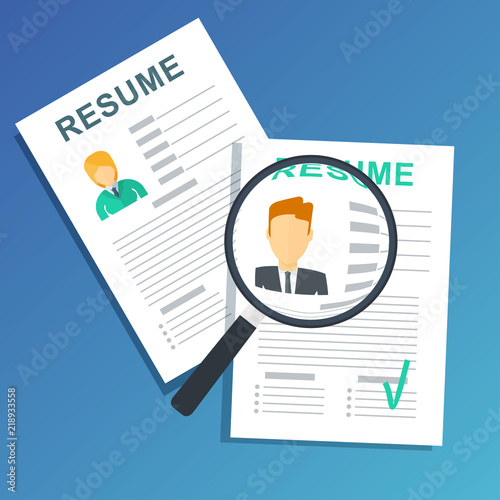 Recruiting, searching and recruiting employees for vacancies in office, at enterprise, in private business. Work and professional growth and career of employees. Flat vector cartoon illustration.