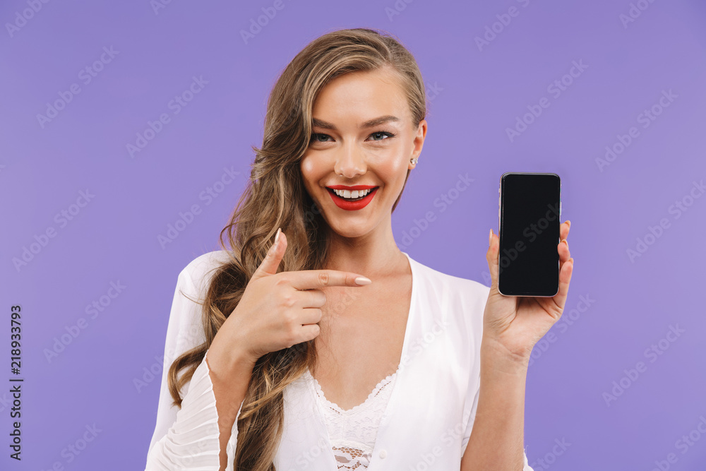 Portrait of a happy young woman in white dress Portrait of a happy young woman in white dress