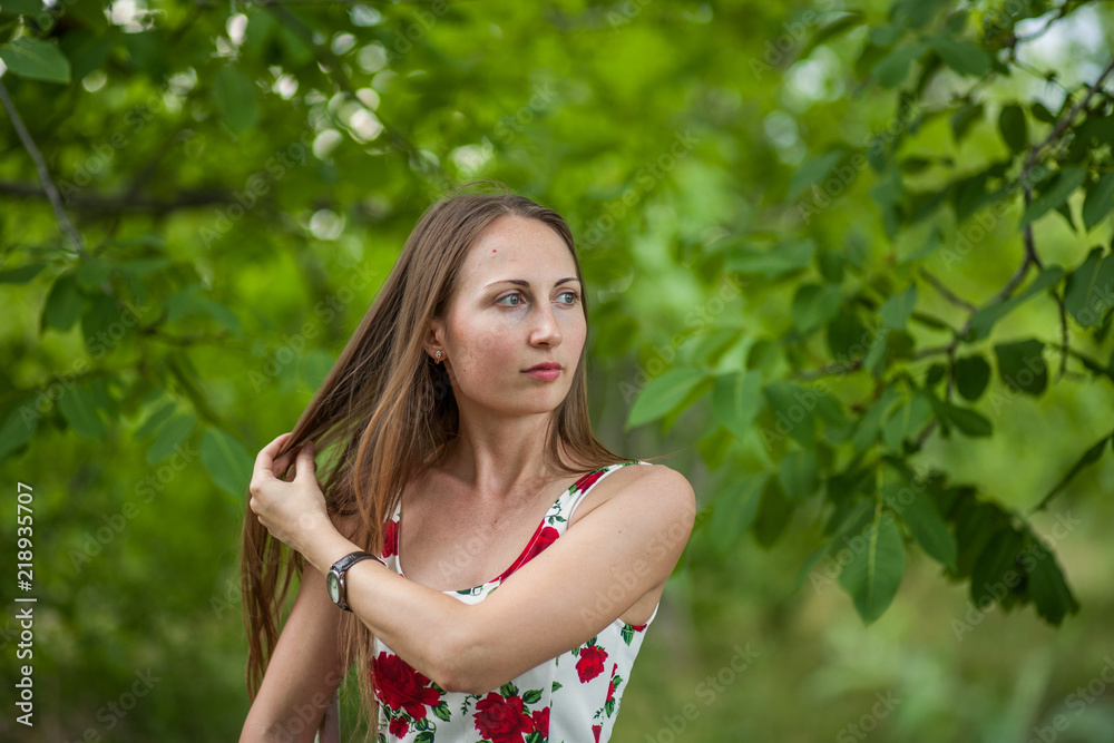 Fototapeta premium Beautiful young lady