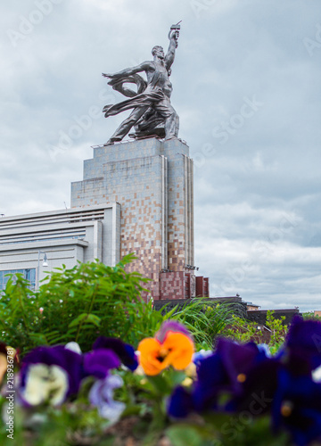 Photography Moscow, a statue of a worker and a collective farmer